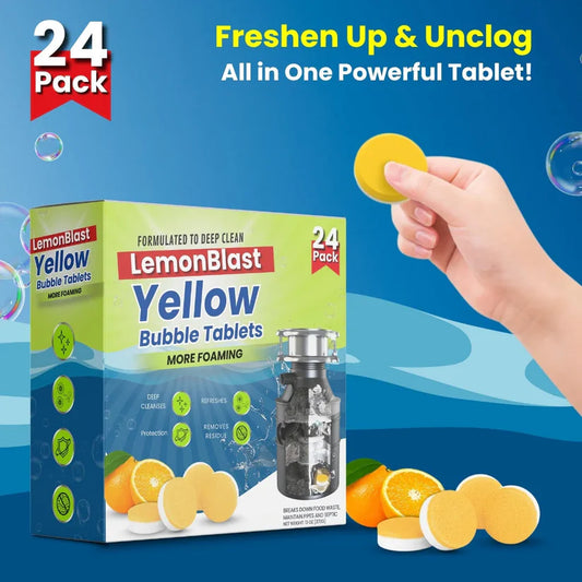Foaming Drain Cleaning Tablets for Sink, Pipes & Disposal